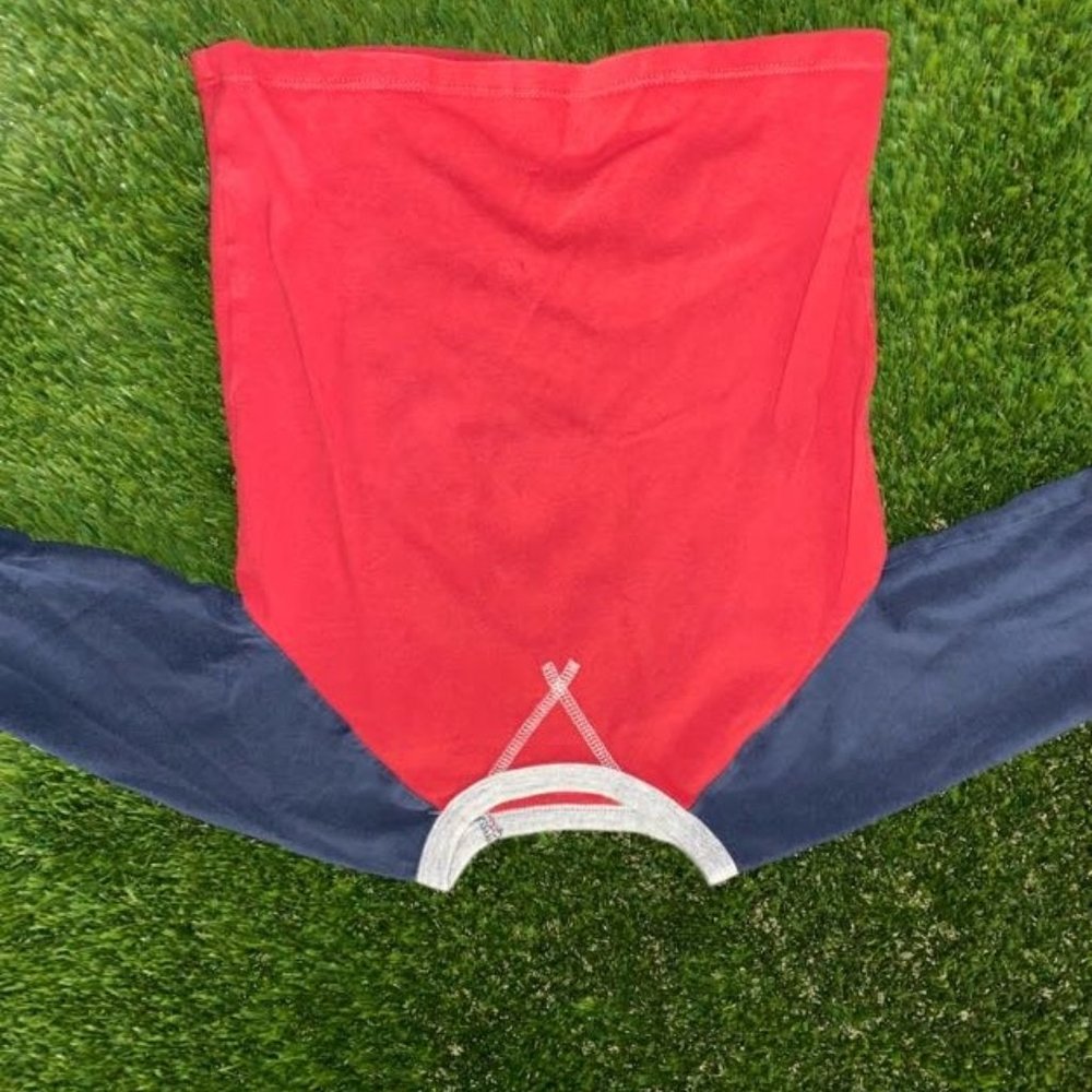 Red & Navy Kid's Boy's Long-Sleeve Tee